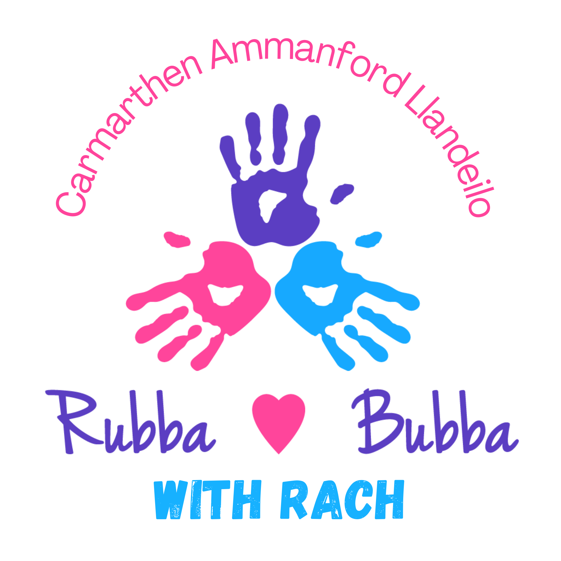 Rubba-Bubba with Rach's logo