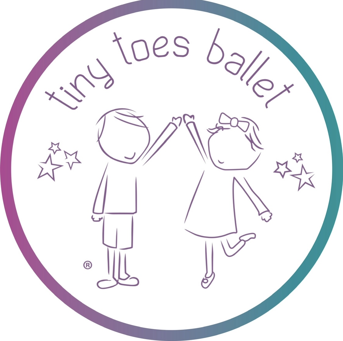 Tiny toes ballet suffolk's logo