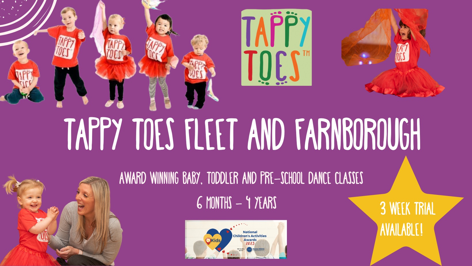 Tappy Toes Fleet and Farnborough's logo